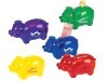 Colorful transparent pig coin bank