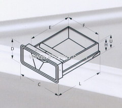 Stainless steel drawer with slides