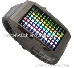 72 lights factory price trendy led watch