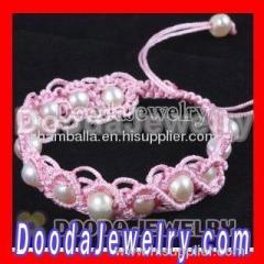 Cheap Silver pearl bracelet with Nature Freshwater Pearl wholesale