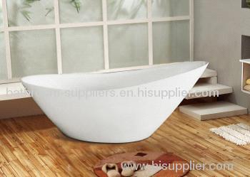 white acrylic bathtub