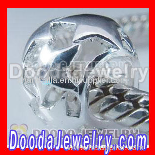 silver hollow bead