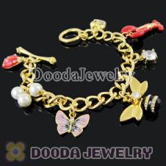 Fashion silver Juicy Couture bracelet charm with Lobster Bees Butterfly