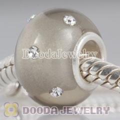 european Style Glass Beads With Crystal Accent For european Chamilia Bracelet Jewelry