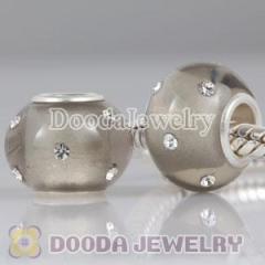 european Style Glass Beads With Crystal Accent For european Chamilia Bracelet Jewelry