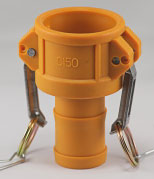 Camlock quick disconnect couplings made in Polypropylene