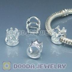 Solid Sterling Silver Charm Jewelry Crown Beads and Charms european Compatible