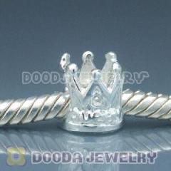 Solid Sterling Silver Charm Jewelry Crown Beads and Charms european Compatible