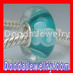 european chamilia glass beads with 925 sterling silver single core