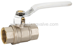White handle ball valve