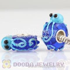 Wholesale Cheap chamilia Octopus glass beads in 925 silver single core