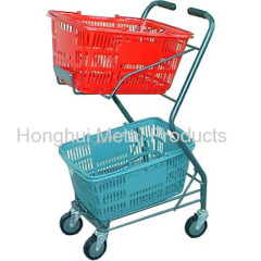 Metel shopping cart for grocery store