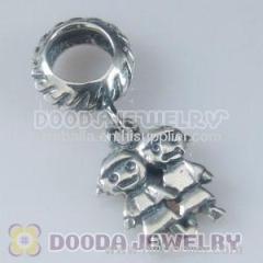 925 Sterling Silver Dangle Charms Sister Design For european Necklace Jewelry