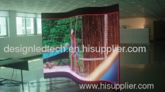 P10mm indoor Flexible soft LED screens- Curved