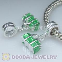 european Style 925 Sterling Silver Enamel Green Bag Beads For european Chamilia Biagi Jewelry Necklace