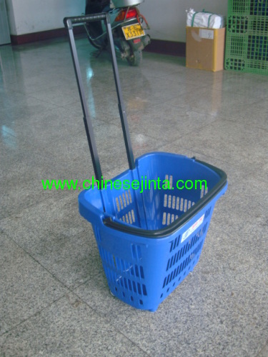 supermarket plastic shopping basket
