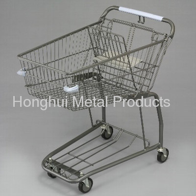 one basket Supermarket shopping cart