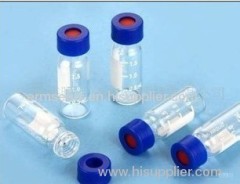 clear autosampling bottle with silicone septa liner