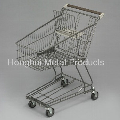 75L metal supermarket shopping trolley
