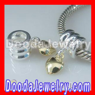 european silver heart charms