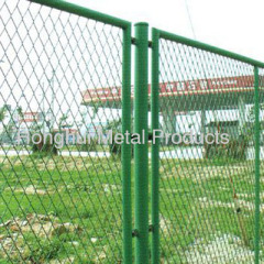 green chain link fence