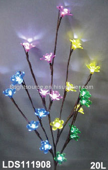 light branch with acrylic flower, decoration light