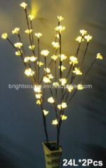 light branch with acrylic flower