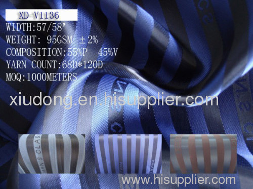 strip polyester viscose lining fabric