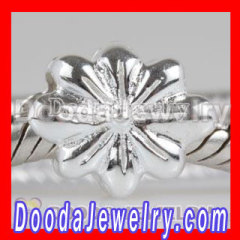 Dooda Jewelry 925 Sterling Silver Flower Charm Beads fit on European Largehole european Jewelry Bracelet