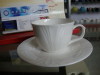 pure white bone china cup&saucer