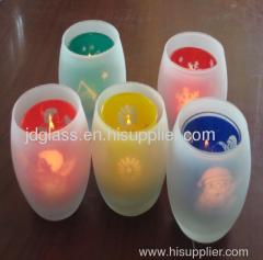 Colorful Glass Candle Holder