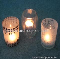 colored glassware candle holder cups