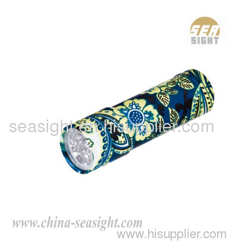 Colorful 9 LED flashlight