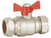 H-03203 with butterfly handle brass ball valve FxF