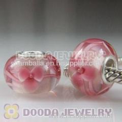 Wholesale fashion chamilia pink flower charms