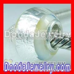 Fashion chamilia silver foil glass charm beads