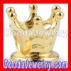 wholesale gold plated silver chamilia Golden Queen Crown charm