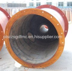steel pipe with 20mmthk cast basalt lining