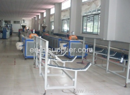 Wood and plastic profile production line