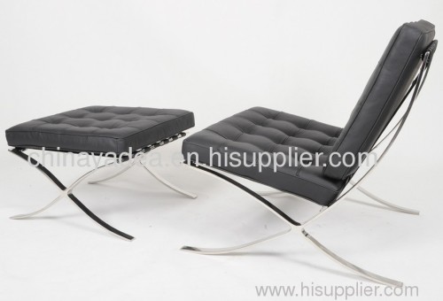 leather chair. barcelona chair. mies van der chair