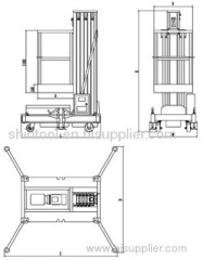 Mobile Aluminium Work Platform(Single Mast)