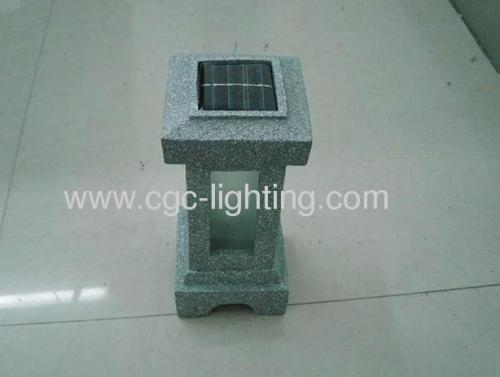 poly-resin solar garden light fitting