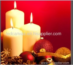 Christmas candle-LED canvas