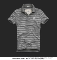 Abercrombie & Fitch HCO Men's Strip Polo Shirt