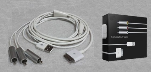 Apple Composite AV Cable for iPhone 3G/4G/IPAD (3.12-4.1Version)