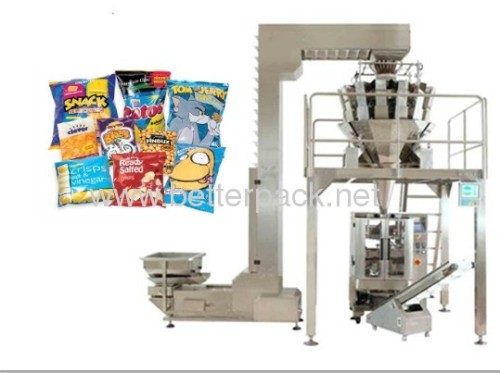 snack food packaging machine chips packing machine food plastic packaging
