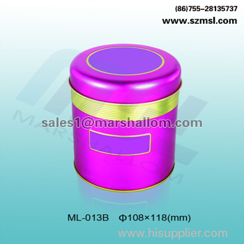 round coffee tin