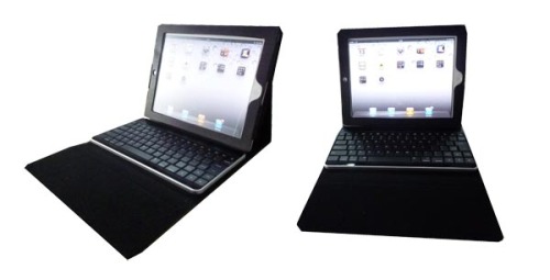 Wireless Bluetooth Keyboard with Leather Case for iPad 2