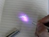 Metal UV pen,with invisible ink refill and three batteries black light,for secret usd or promotional gift