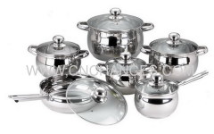 12 pcs stainless steel cookware set